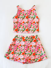 Active Skort Set - Glowing Pink Flowers